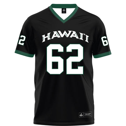 Hawaii - NCAA Football : Lautaimi Manuma - Black Football Jersey-0
