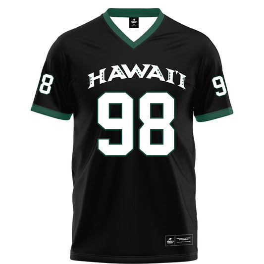 Hawaii - NCAA Football : Siaosi Paea - Black Football Jersey-0