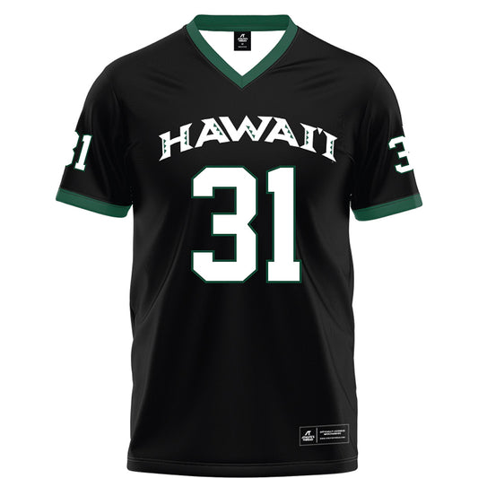 Hawaii - NCAA Football : Tryton Keliikipi - Black Football Jersey-0