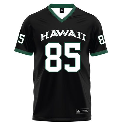 Hawaii - NCAA Football : Oakie Salavea - Black Football Jersey-0