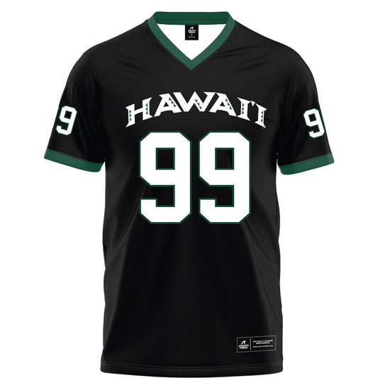 Hawaii - NCAA Football : Ozzy Pollard - Black Football Jersey-0