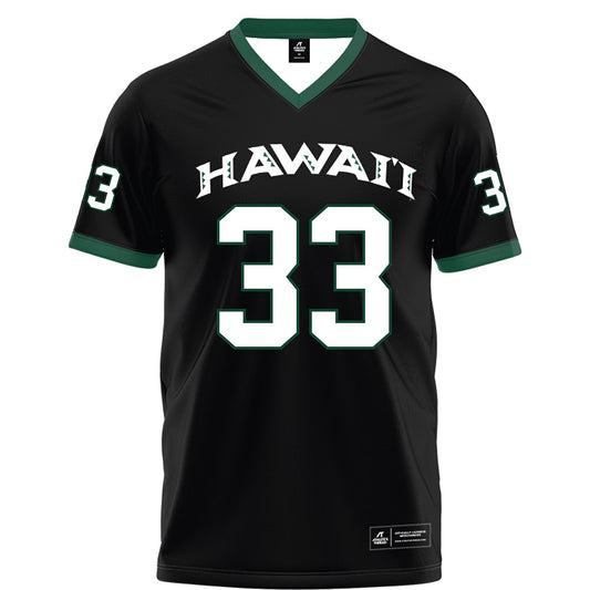 Hawaii - NCAA Football : Jack Mowrey - Black Football Jersey-0