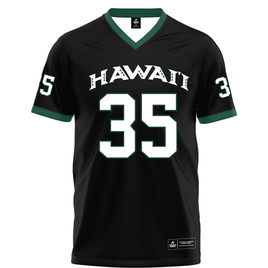 Hawaii - NCAA Football : Junior Fiaui - Black Football Jersey-0