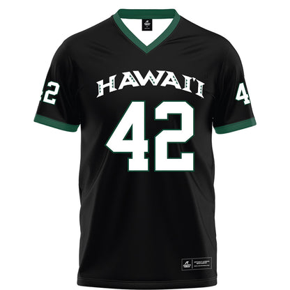 Hawaii - NCAA Football : Matteus Ioane - Black Football Jersey-0