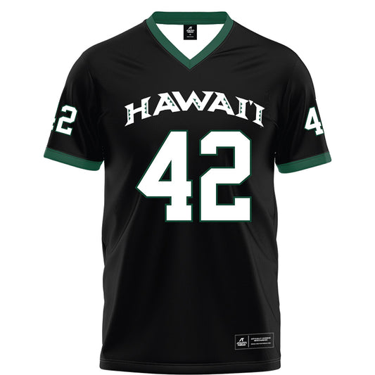 Hawaii - NCAA Football : Matteus Ioane - Black Football Jersey-0