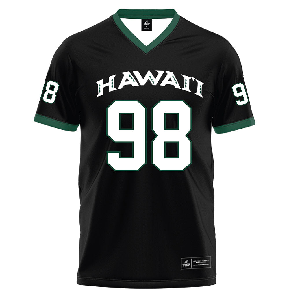Hawaii - NCAA Football : Sean Olvera-Harle - Black Football Jersey-0