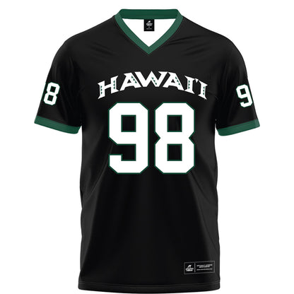 Hawaii - NCAA Football : Sean Olvera-Harle - Black Football Jersey-0
