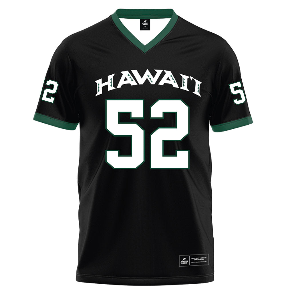 Hawaii - NCAA Football : Luther McCoy - Black Football Jersey-0