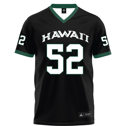 Hawaii - NCAA Football : Luther McCoy - Black Football Jersey-0