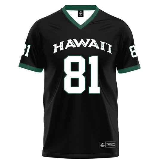 Hawaii - NCAA Football : Frank Abreu - Black Football Jersey-0