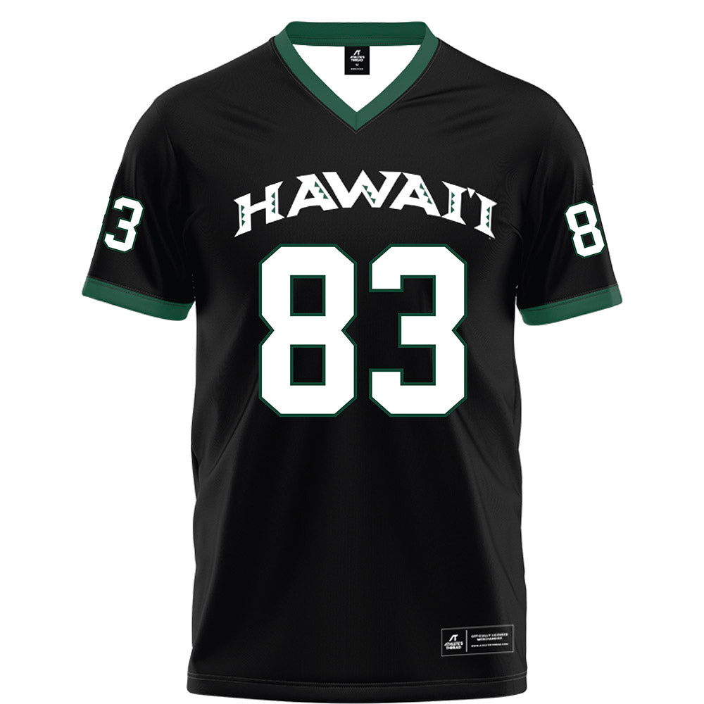Hawaii - NCAA Football : Josiah Fetui - Black Football Jersey-0