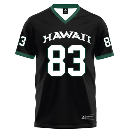 Hawaii - NCAA Football : Josiah Fetui - Black Football Jersey-0