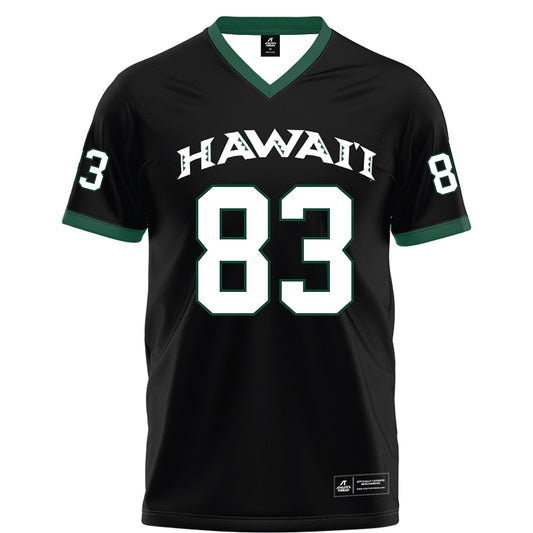 Hawaii - NCAA Football : Josiah Fetui - Black Football Jersey-0