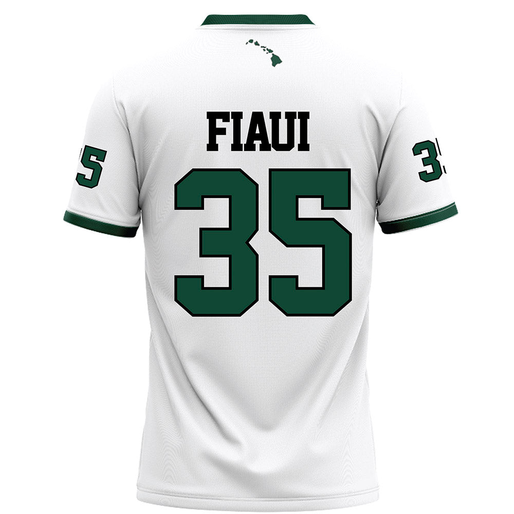 Hawaii - NCAA Football : Junior Fiaui - White Football Jersey-1