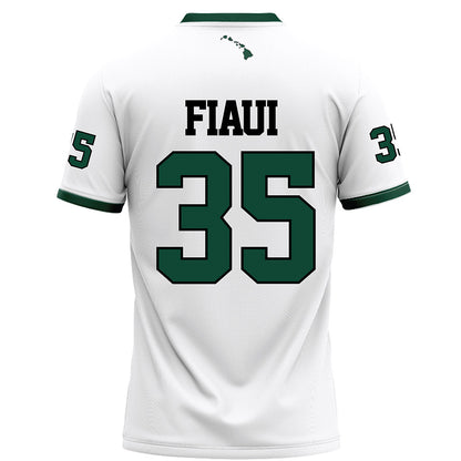 Hawaii - NCAA Football : Junior Fiaui - White Football Jersey-1