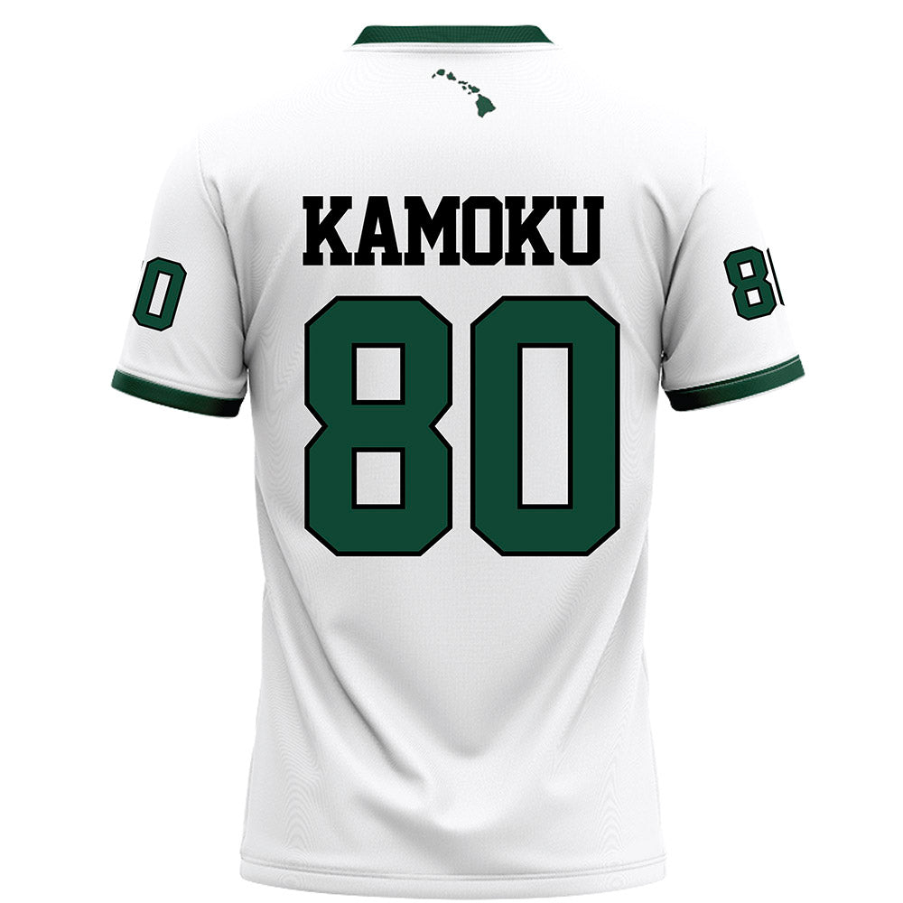 Hawaii - NCAA Football : Blaze Kamoku - White Football Jersey-1