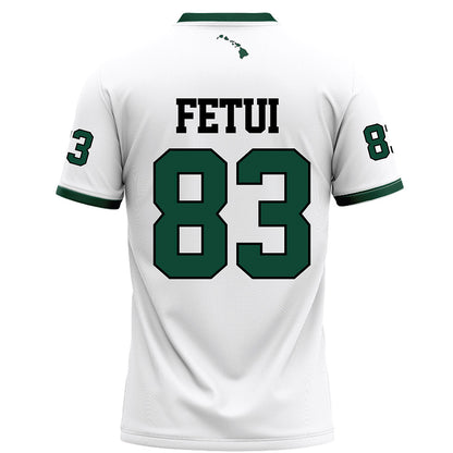 Hawaii - NCAA Football : Josiah Fetui - White Football Jersey-1