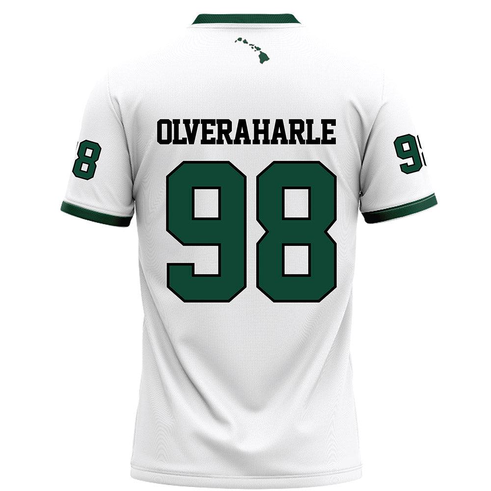 Hawaii - NCAA Football : Sean Olvera-Harle - White Football Jersey-1
