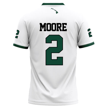 Hawaii - NCAA Football : Kona Moore - White Football Jersey-1