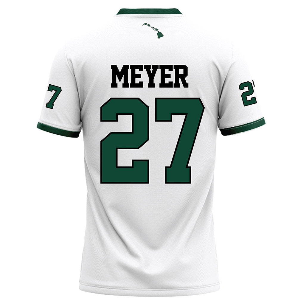 Hawaii - NCAA Football : Makanale'a Meyer - White Football Jersey-1