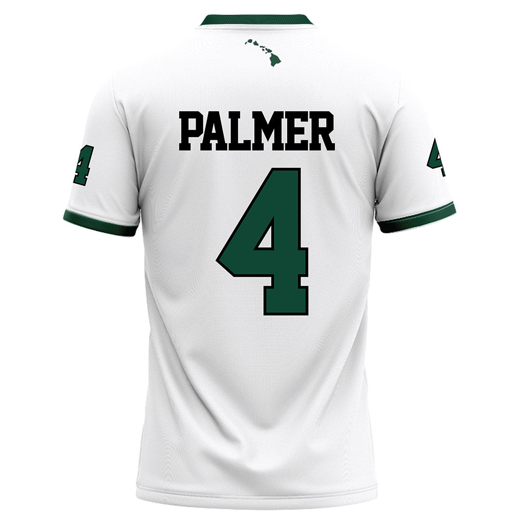 Hawaii - NCAA Football : Elijah Palmer - White Football Jersey-1