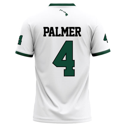 Hawaii - NCAA Football : Elijah Palmer - White Football Jersey-1