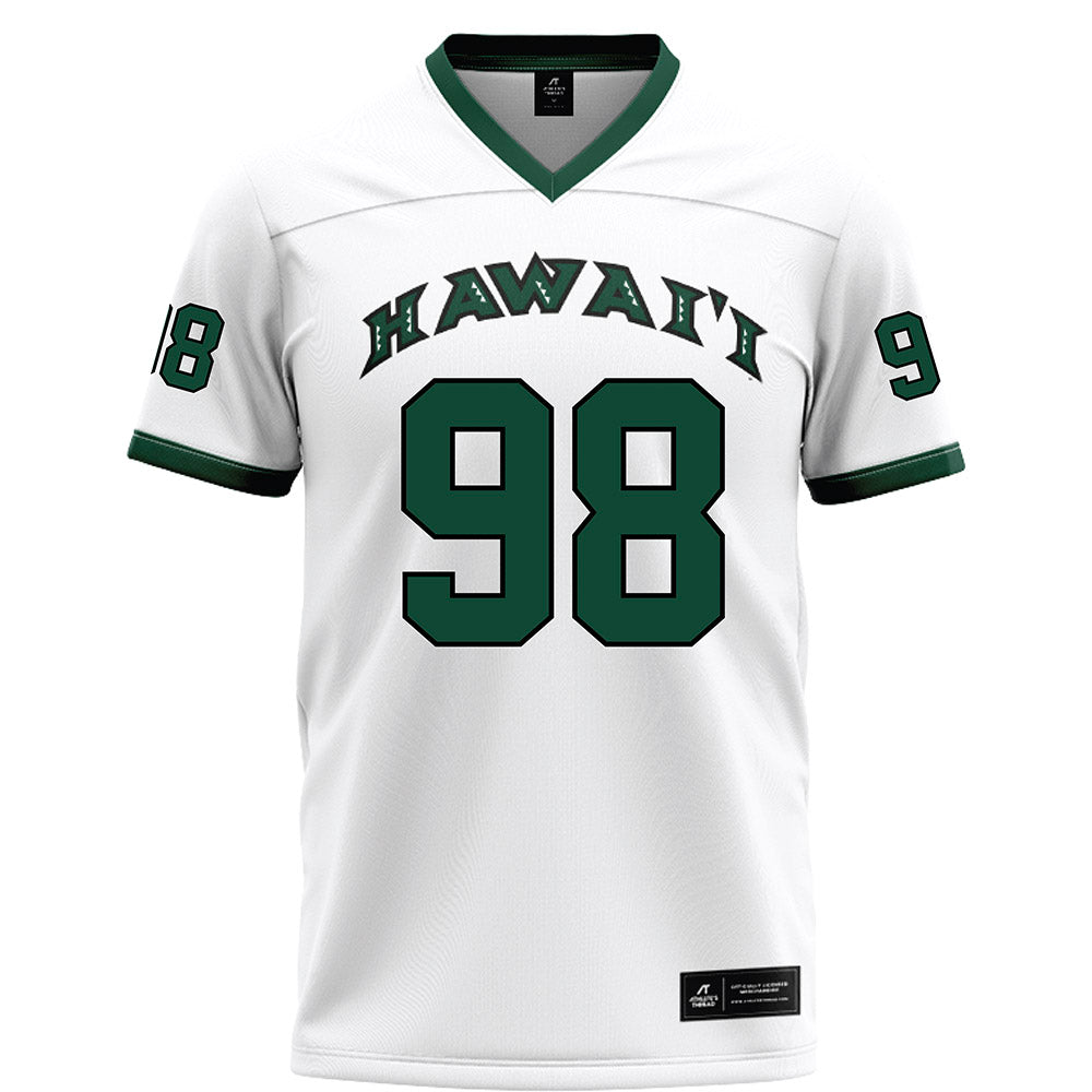 Hawaii - NCAA Football : Sean Olvera-Harle - White Football Jersey-0