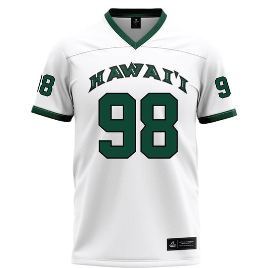 Hawaii - NCAA Football : Sean Olvera-Harle - White Football Jersey-0