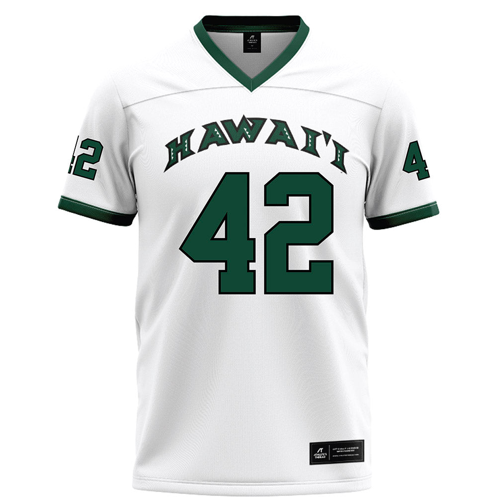 Hawaii - NCAA Football : Matteus Ioane - White Football Jersey-0