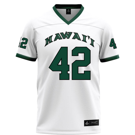 Hawaii - NCAA Football : Matteus Ioane - White Football Jersey-0