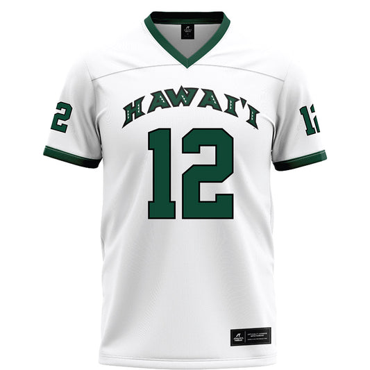 Hawaii - NCAA Football : Micah Alejado - White Football Jersey-0