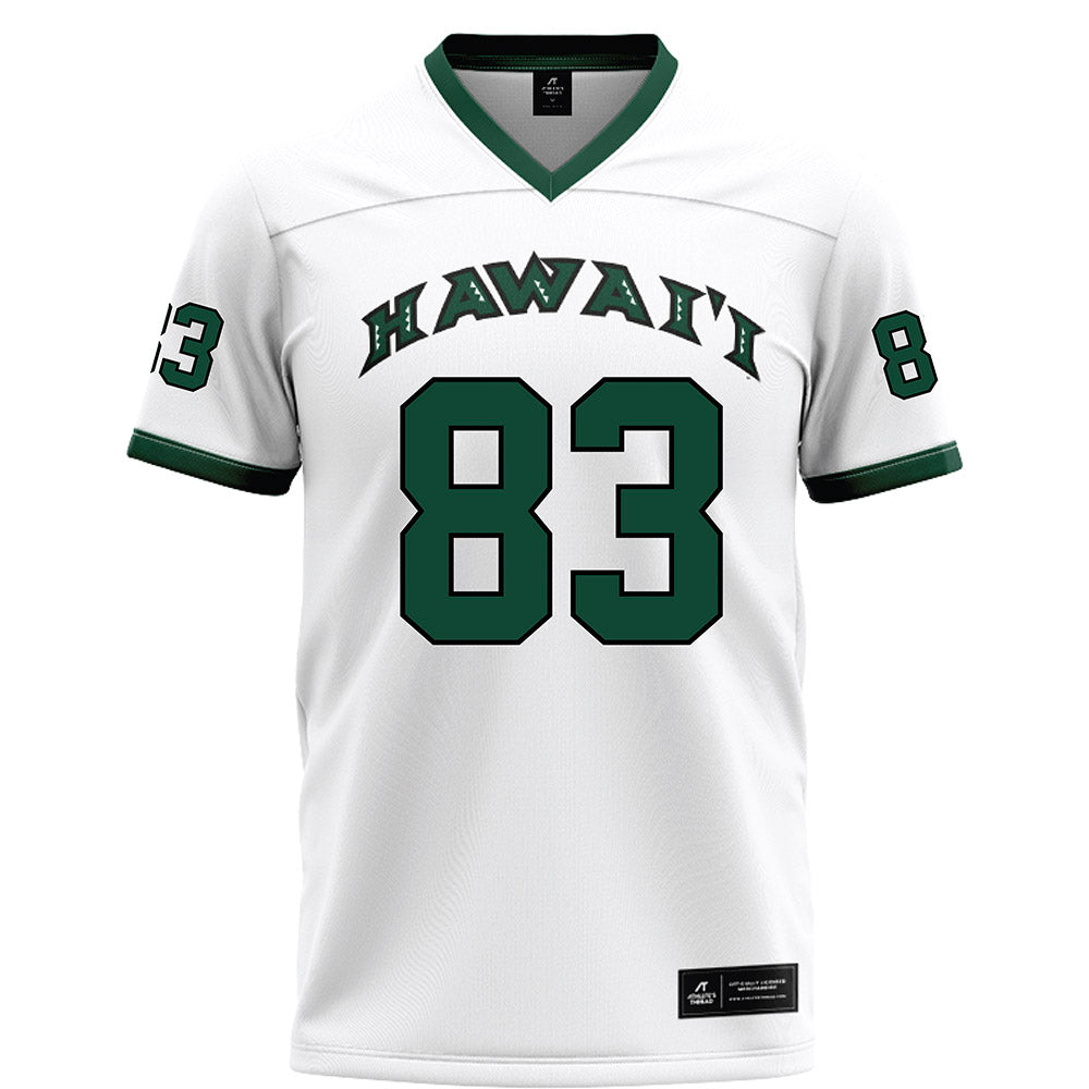 Hawaii - NCAA Football : Josiah Fetui - White Football Jersey-0