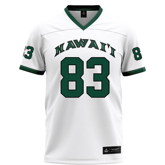 Hawaii - NCAA Football : Josiah Fetui - White Football Jersey-0