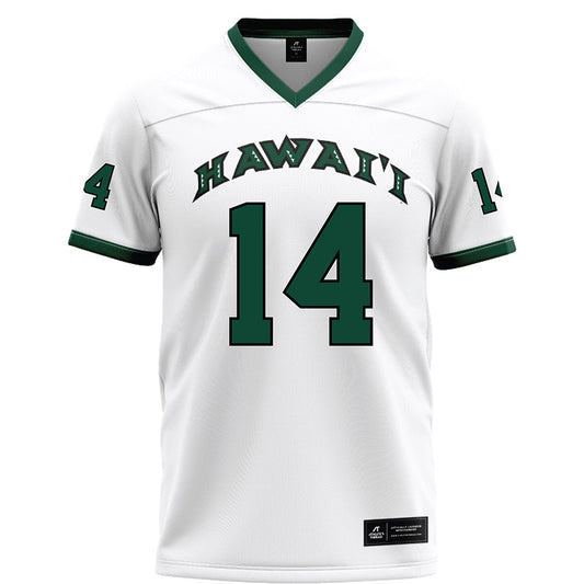 Hawaii - NCAA Football : Jaheim Jones - White Football Jersey-0