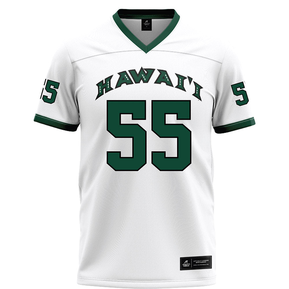 Hawaii - NCAA Football : Jay Tauala-Harris - White Football Jersey-0