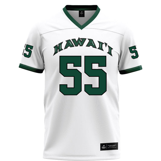 Hawaii - NCAA Football : Jay Tauala-Harris - White Football Jersey-0