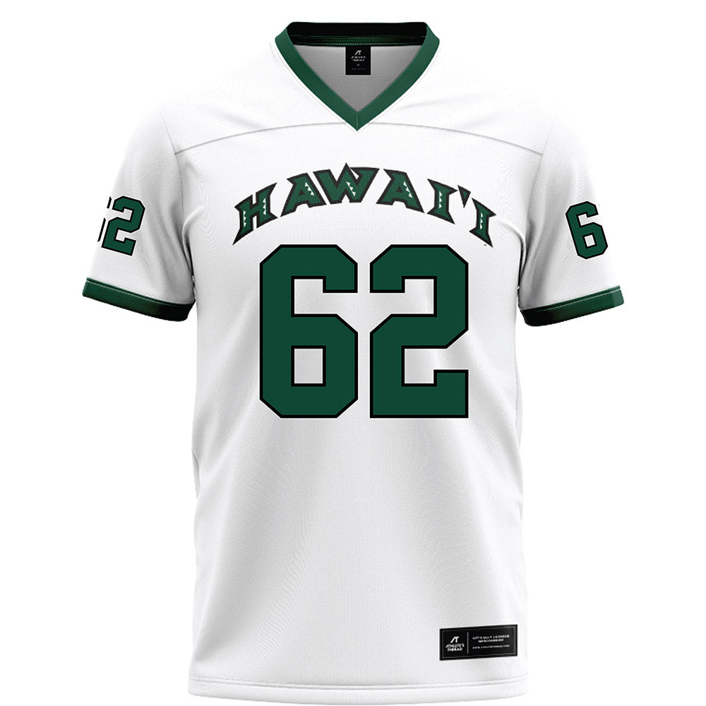 Hawaii - NCAA Football : Lautaimi Manuma - White Football Jersey-0