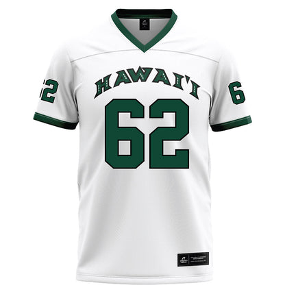 Hawaii - NCAA Football : Lautaimi Manuma - White Football Jersey-0