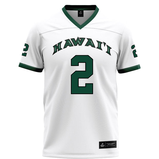 Hawaii - NCAA Football : Kona Moore - White Football Jersey-0