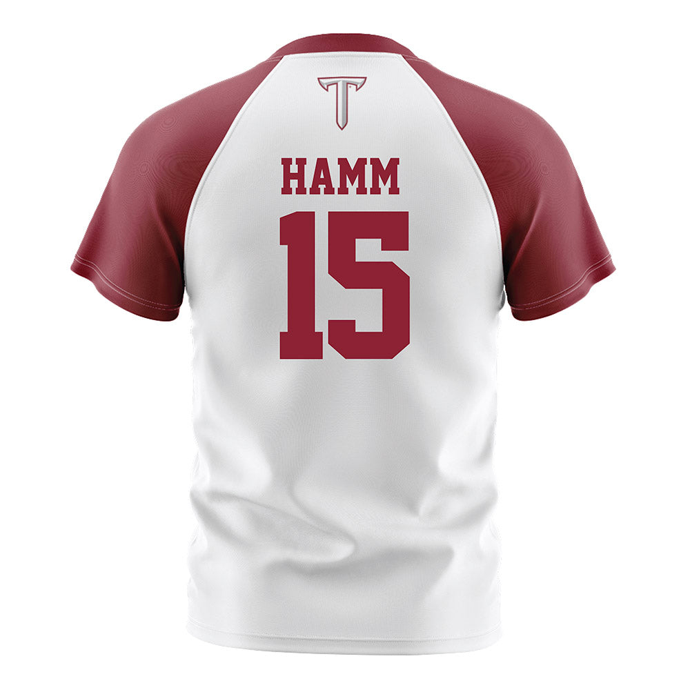 Troy - NCAA Women's Soccer : Megan Hamm - White Soccer Jersey-1