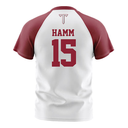 Troy - NCAA Women's Soccer : Megan Hamm - White Soccer Jersey-1