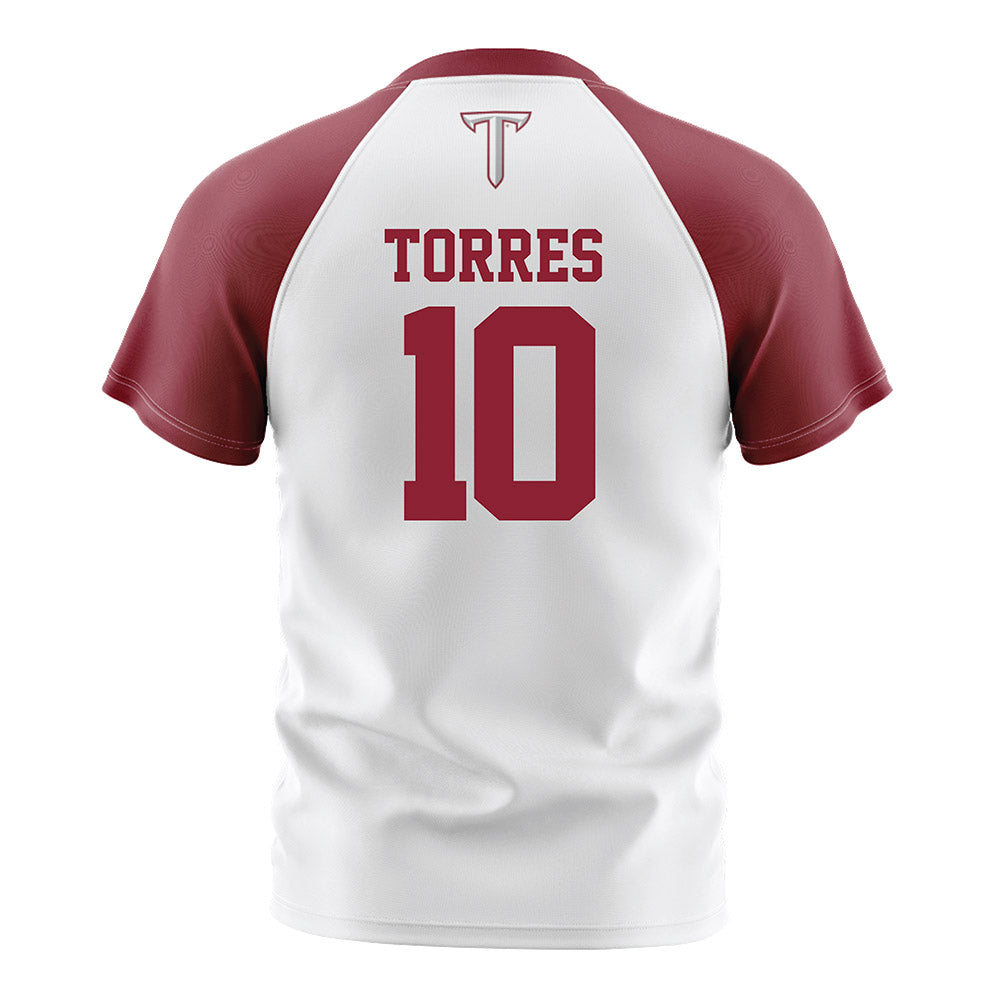 Troy - NCAA Women's Soccer : Irene Torres - White Soccer Jersey-1