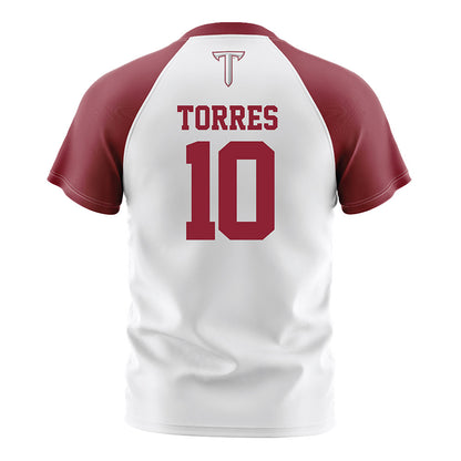 Troy - NCAA Women's Soccer : Irene Torres - White Soccer Jersey-1