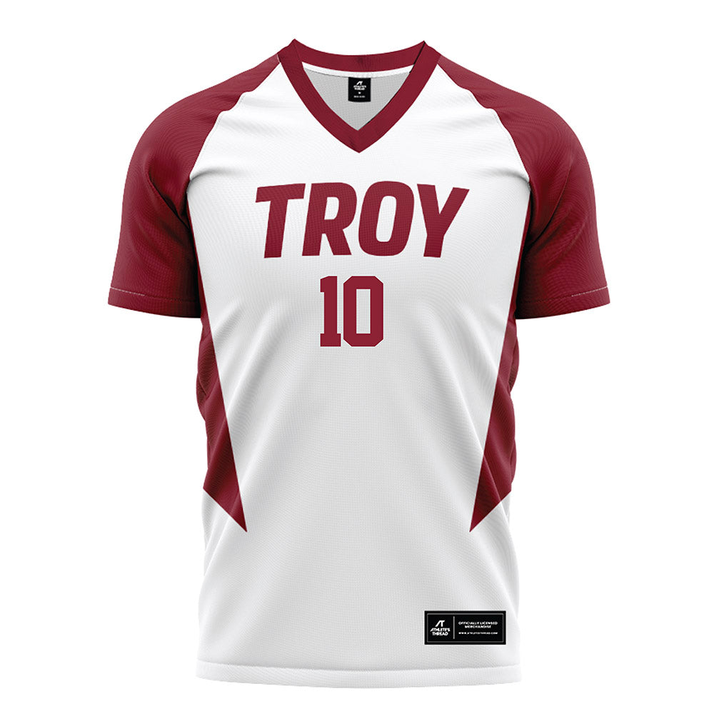 Troy - NCAA Women's Soccer : Irene Torres - White Soccer Jersey-0