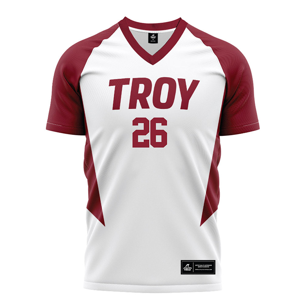 Troy - NCAA Women's Soccer : Aiden Bailey - White Soccer Jersey-0