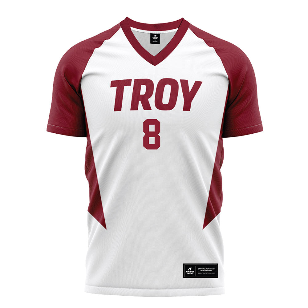Troy - NCAA Women's Soccer : Grace DeShetler - White Soccer Jersey-0