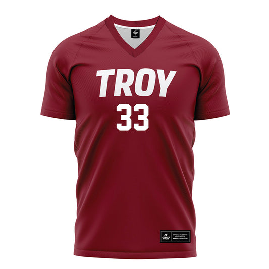 Troy - NCAA Women's Soccer : Mia Jackson - Cardinal Red Soccer Jersey-0