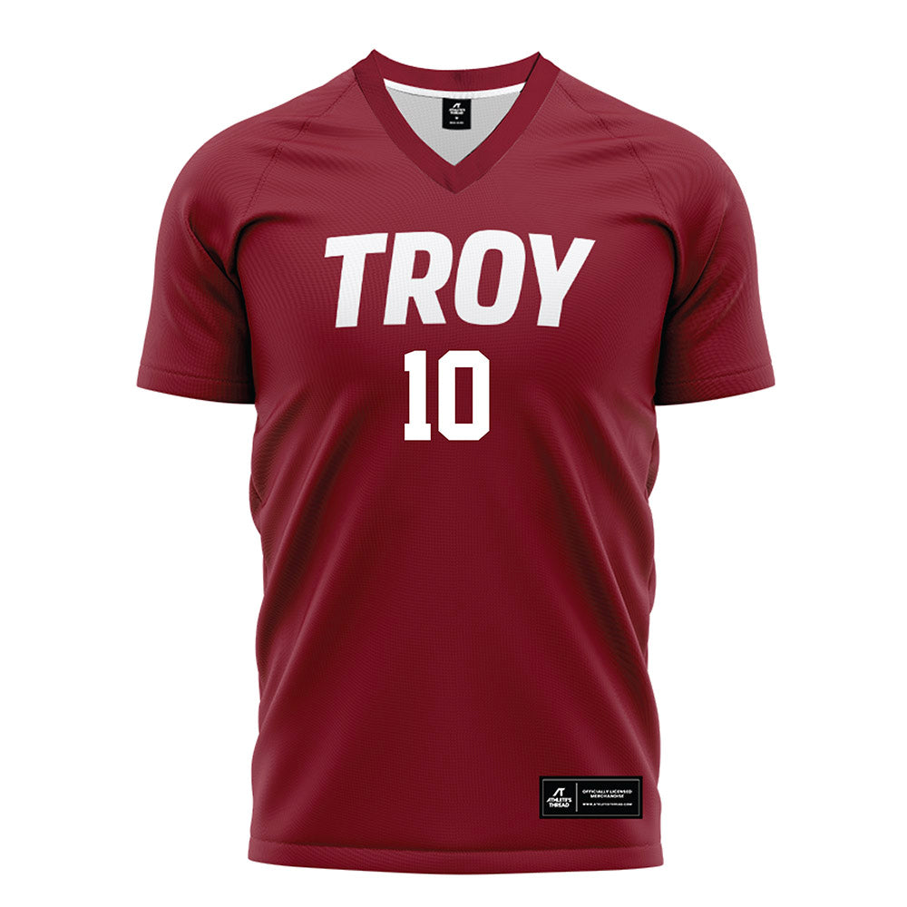 Troy - NCAA Women's Soccer : Irene Torres - Cardinal Red Soccer Jersey-0