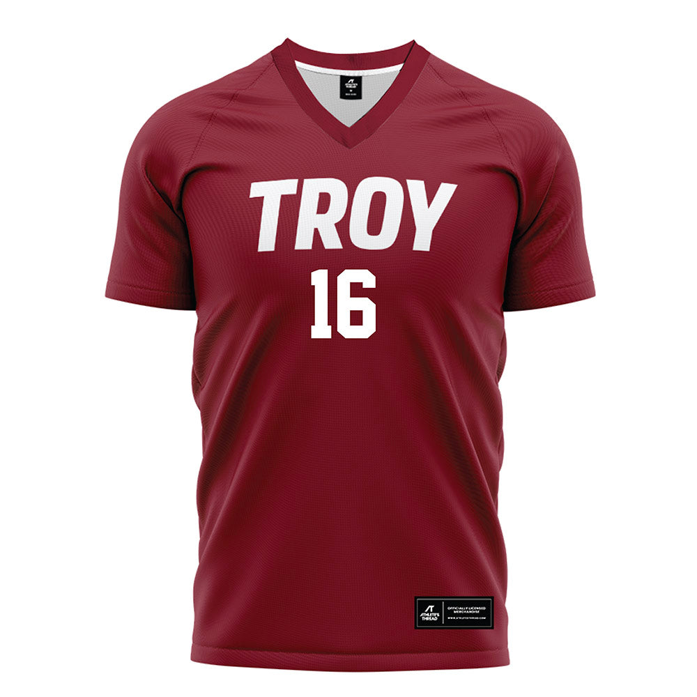 Troy - NCAA Women's Soccer : Brooke Becker - Cardinal Red Soccer Jersey-0