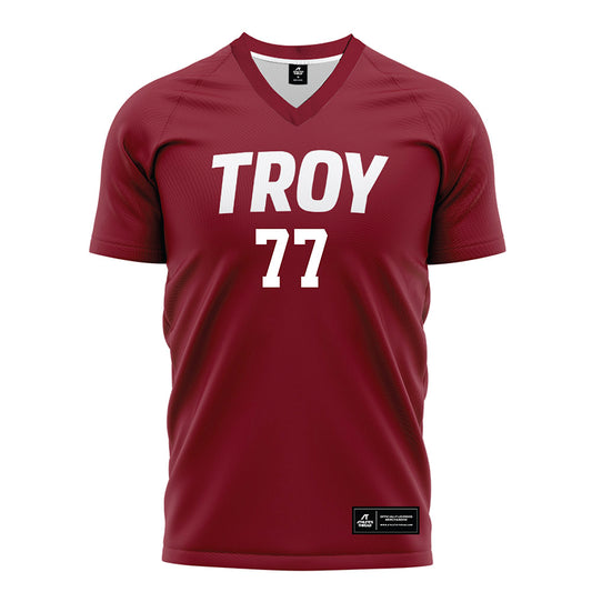 Troy - NCAA Women's Soccer : Kelsey Barrett - Cardinal Red Soccer Jersey-0